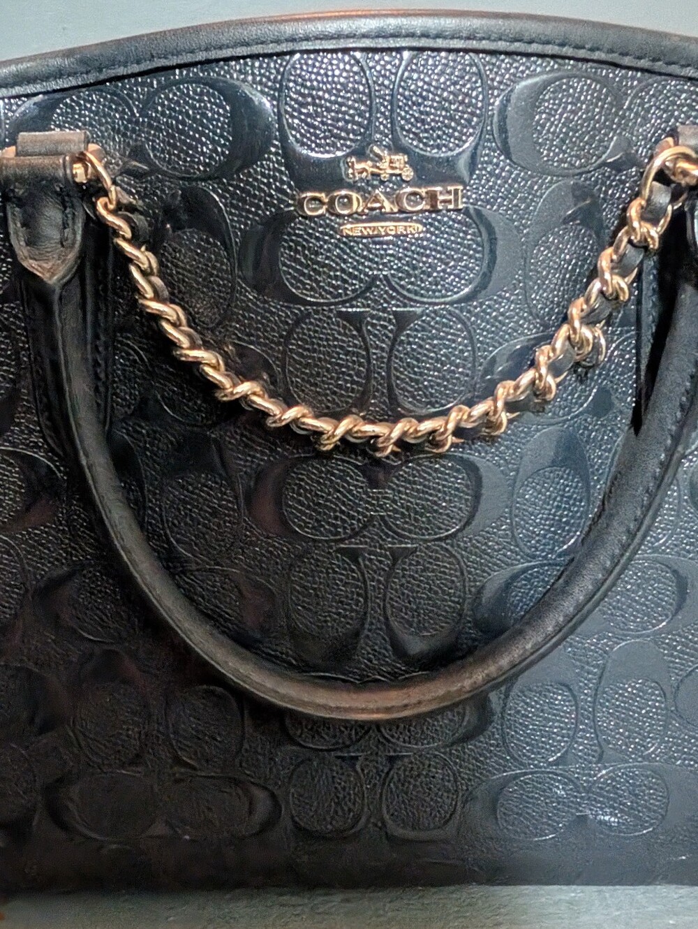 Coach Margot Carryall in Navy Blue - Picture 4 of 6